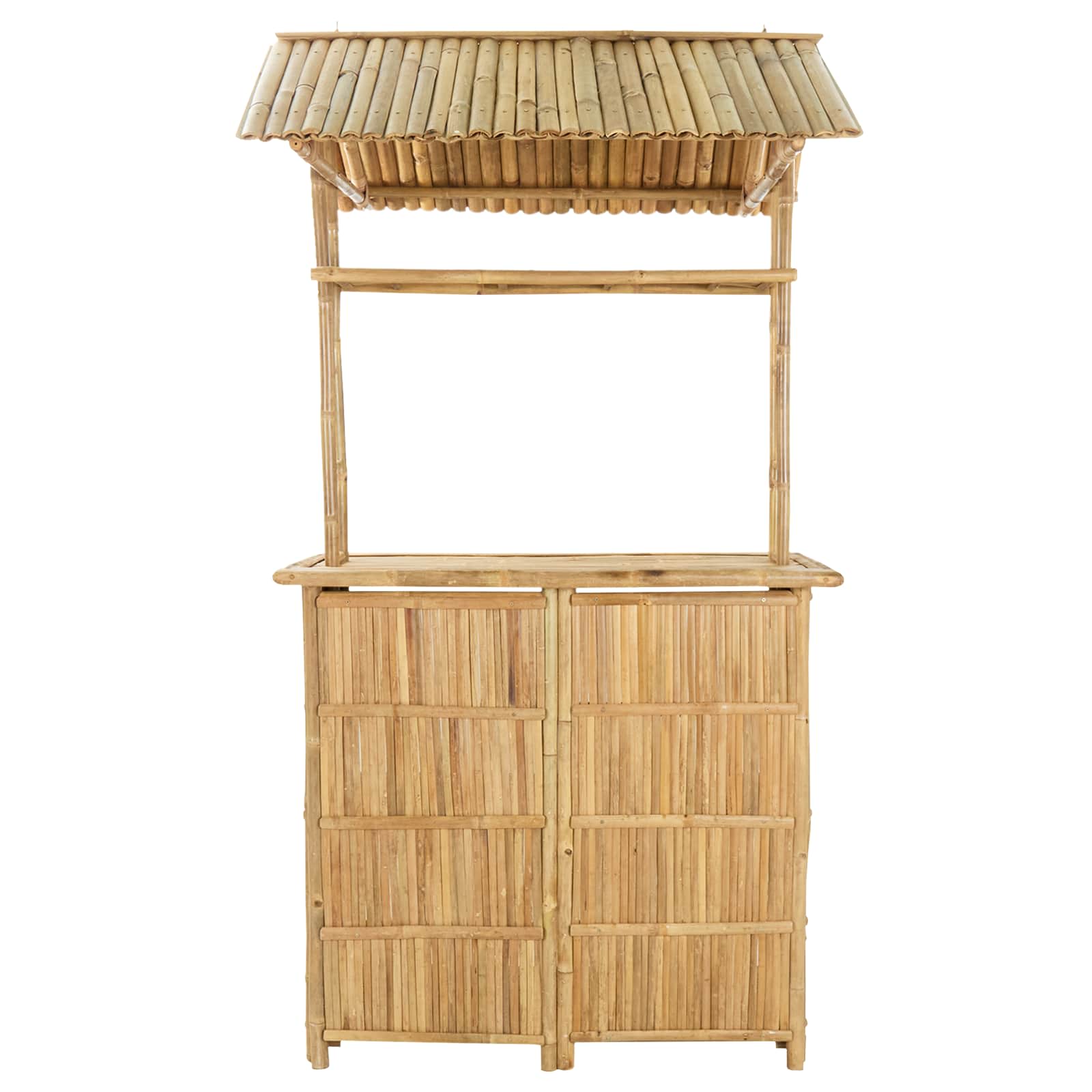 Outdoor Bartisch Natur 115 x 95 x 214 cm Bambus