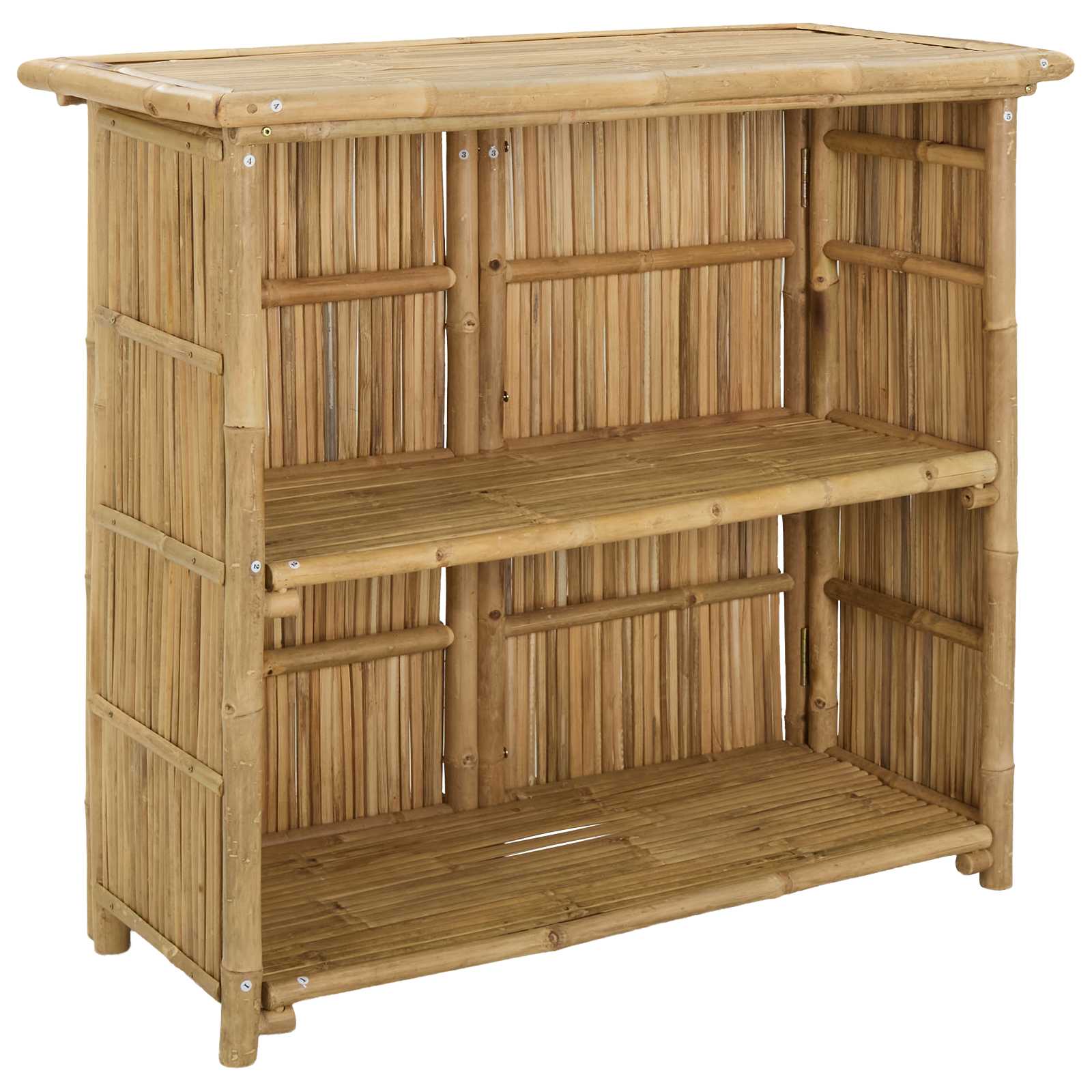 Outdoor Bartisch Natur 115 x 55 x 105 cm Bambus