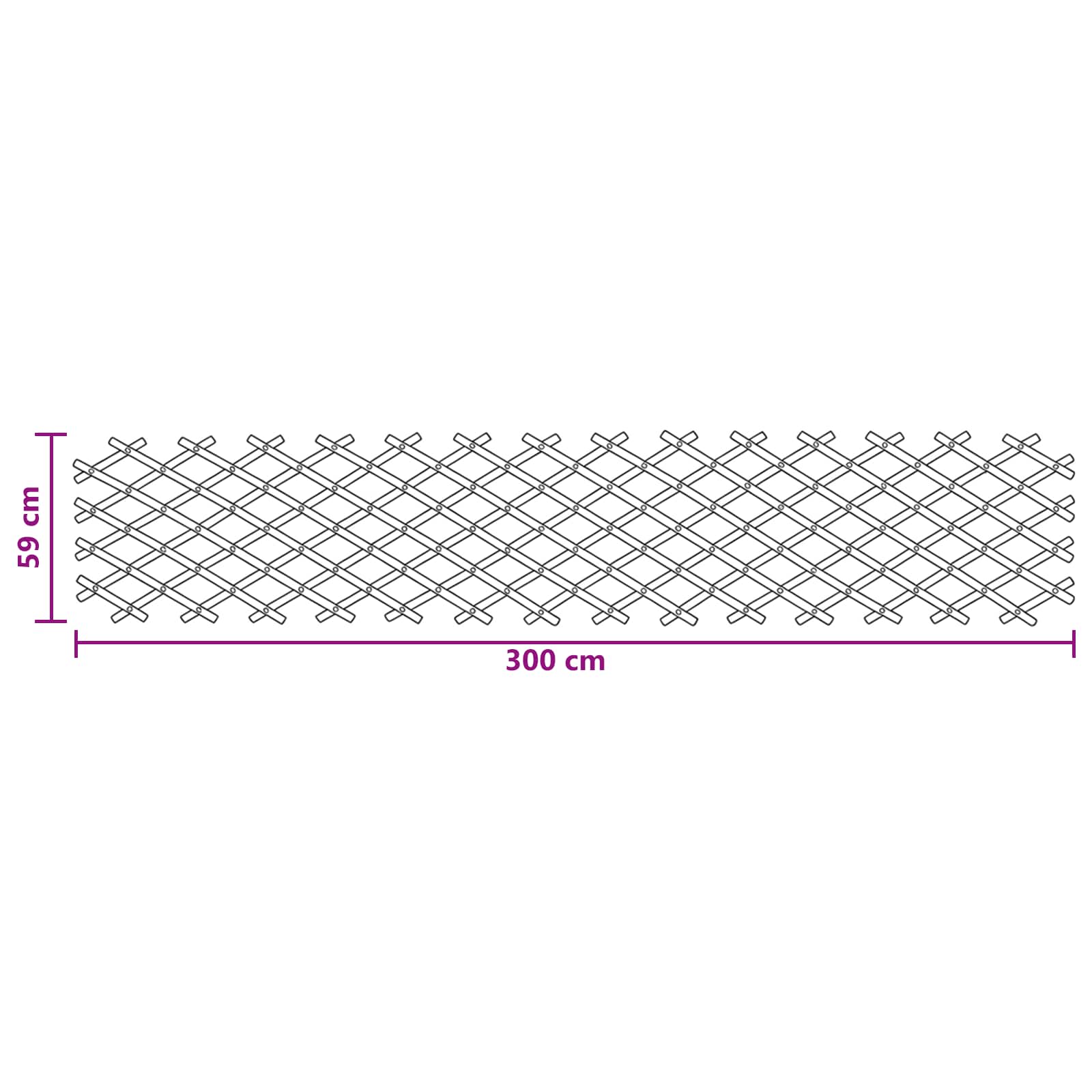 Erweiterbarer Spalierzaun 2 Stk. 100 x 105 cm Bambus Hellbraun