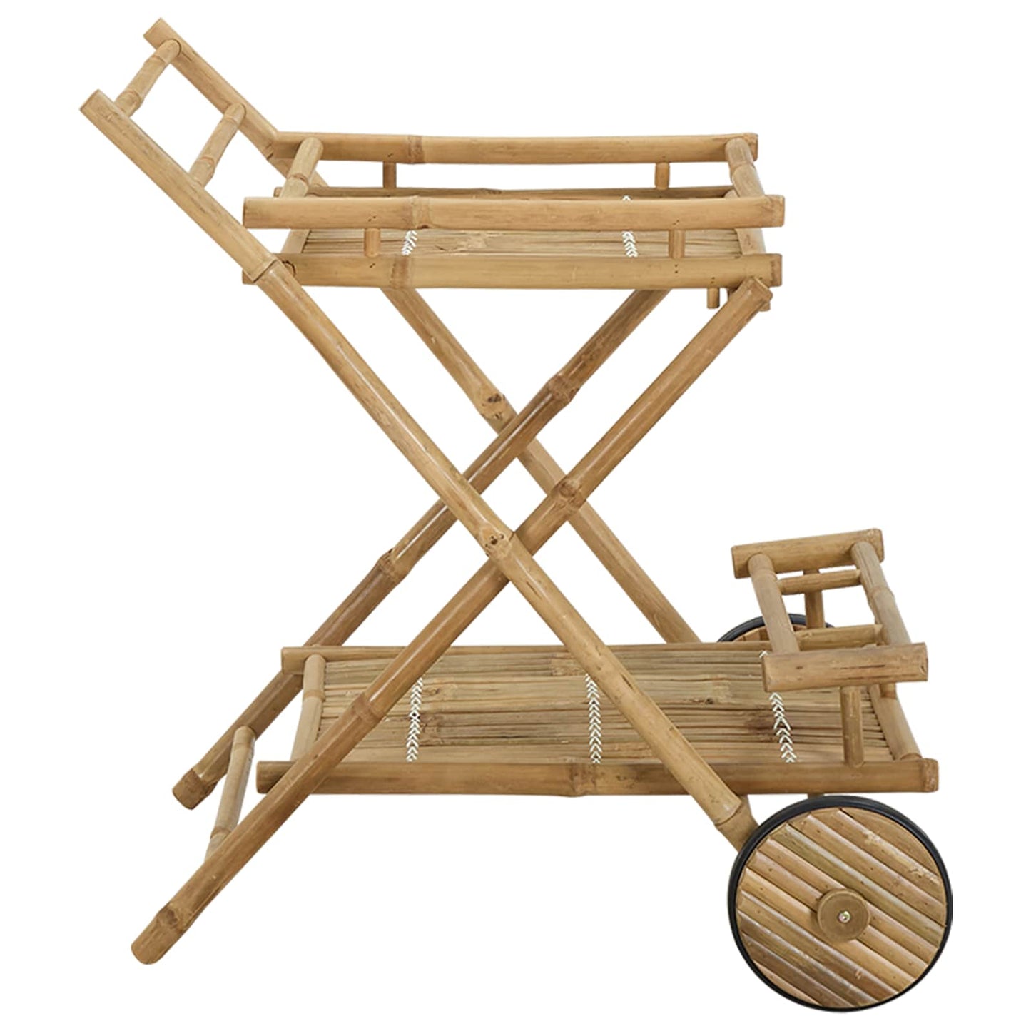 Servierwagen mit Rädern Natur 79 x 67,5 x 84 cm Bambus