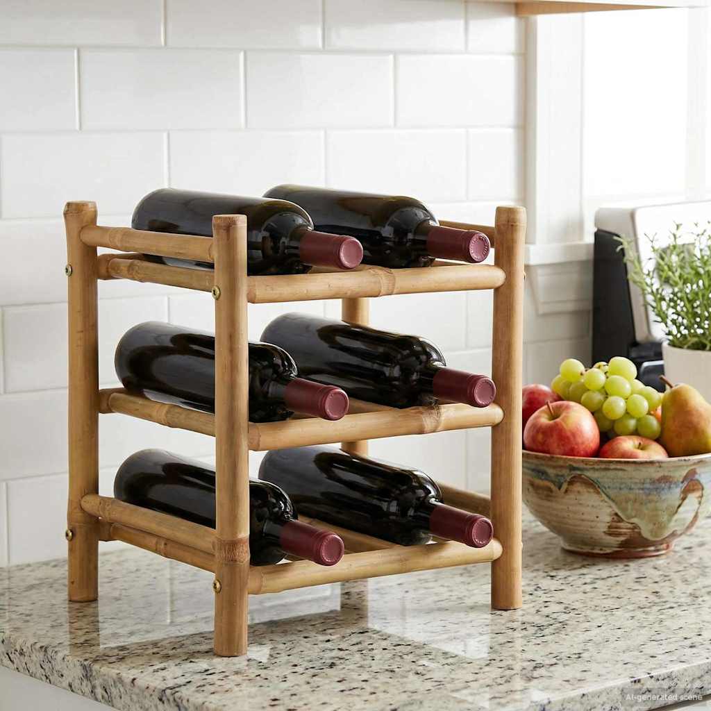 Weinregal Bambus Natur