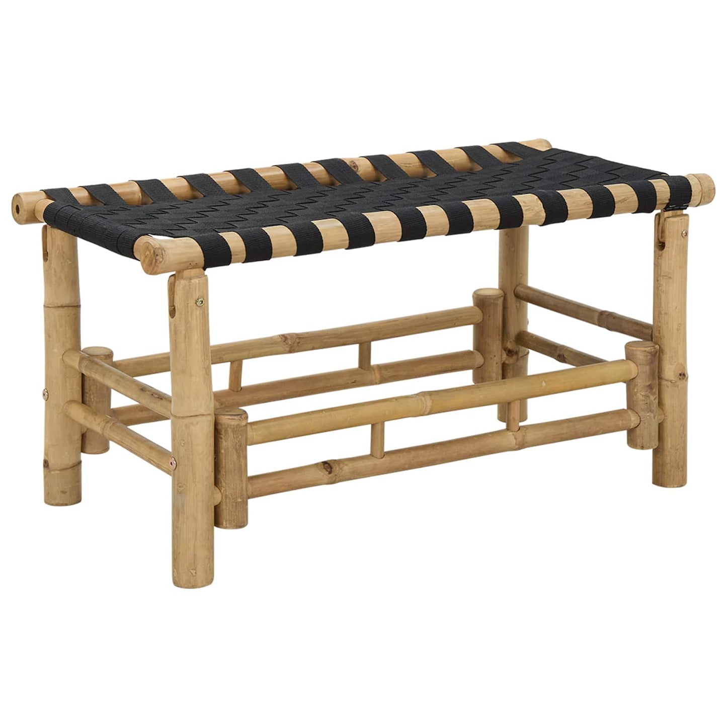 Gartenbank 80 x 38 x 40 cm Bambus Natur Rechtwinklig