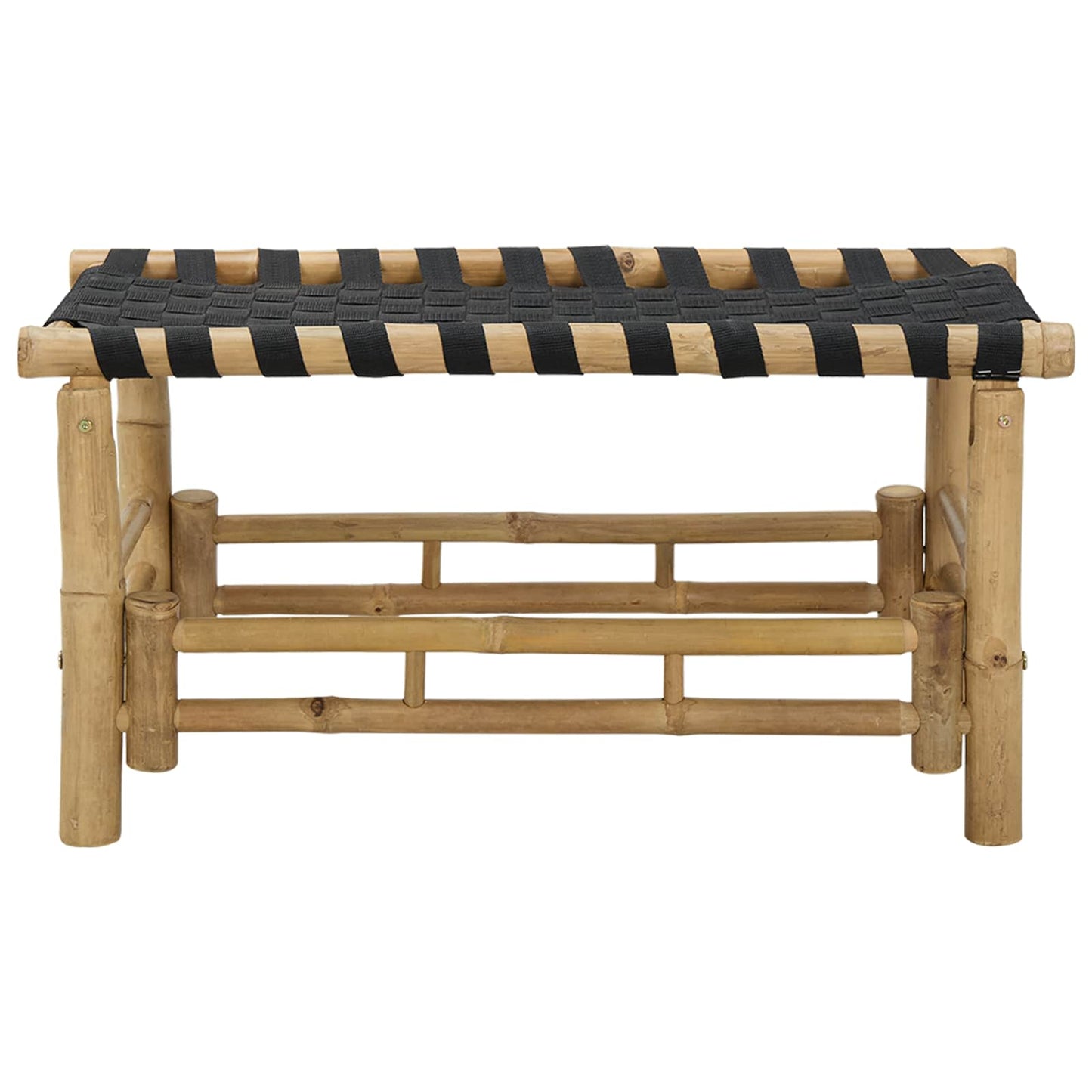 Gartenbank 80 x 38 x 40 cm Bambus Natur Rechtwinklig