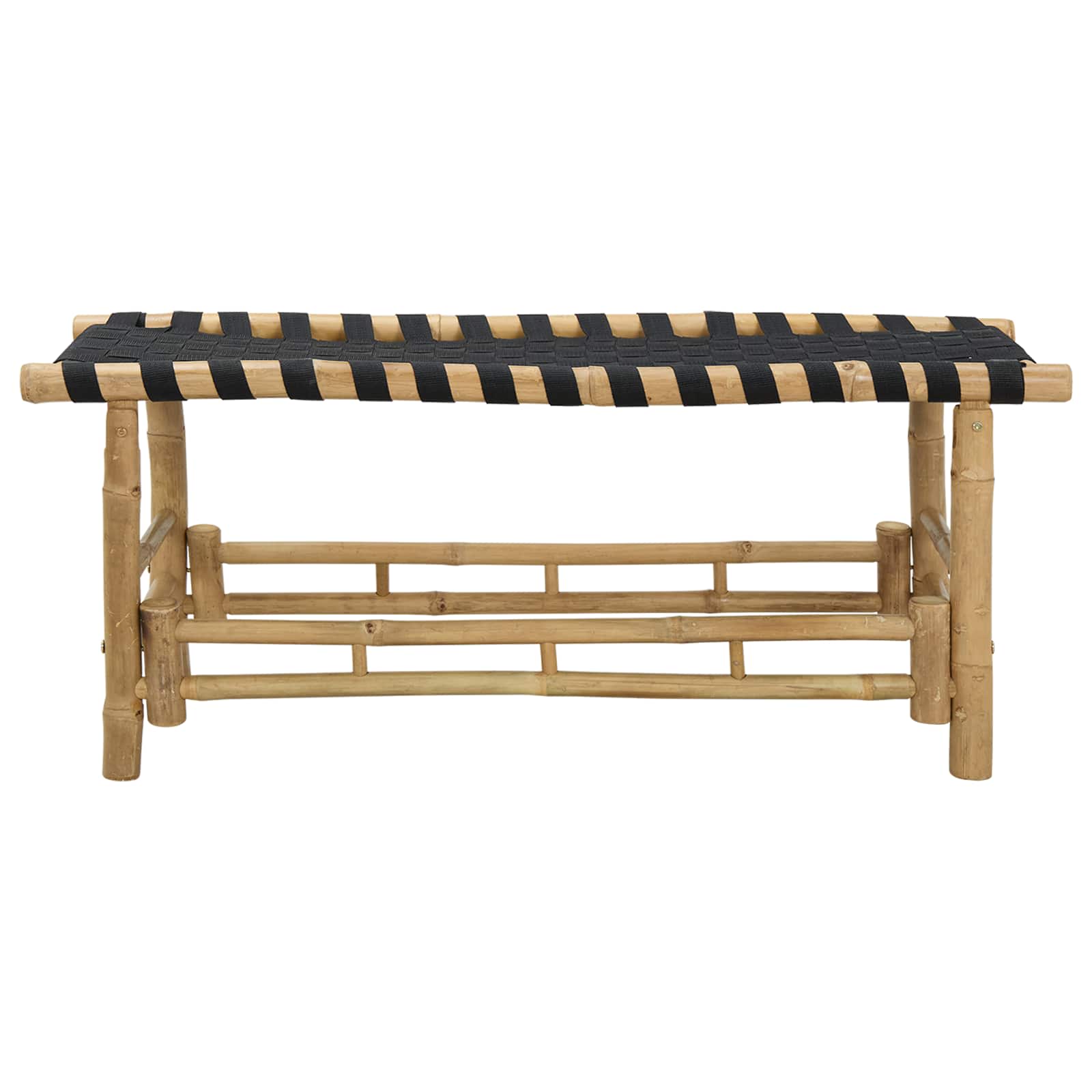 Gartenbank 110 x 38 x 40 cm Bambus Natur Rechtwinklig