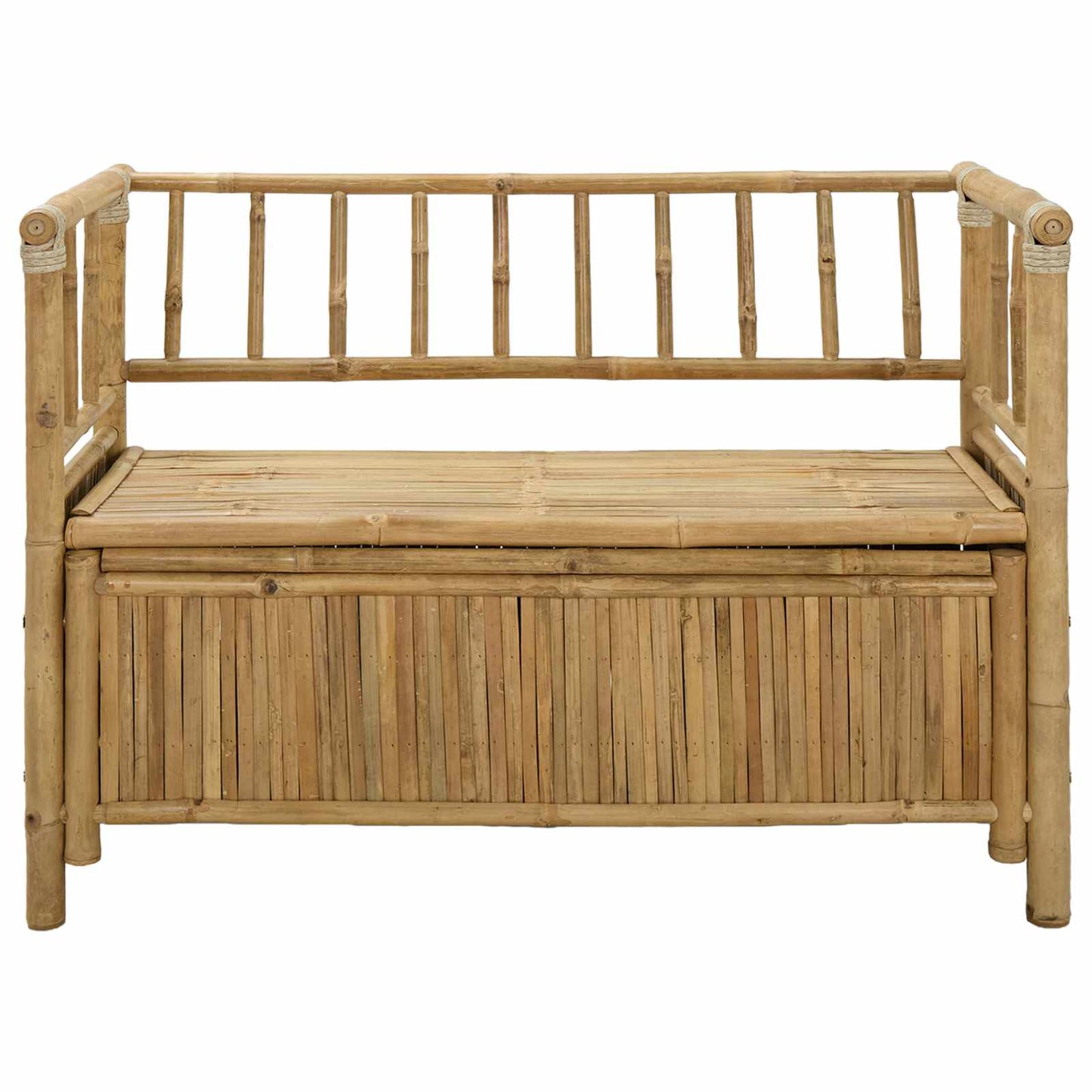 Garten-Aufbewahrungsbank 110 x 47 x 80 cm Bambus Natur