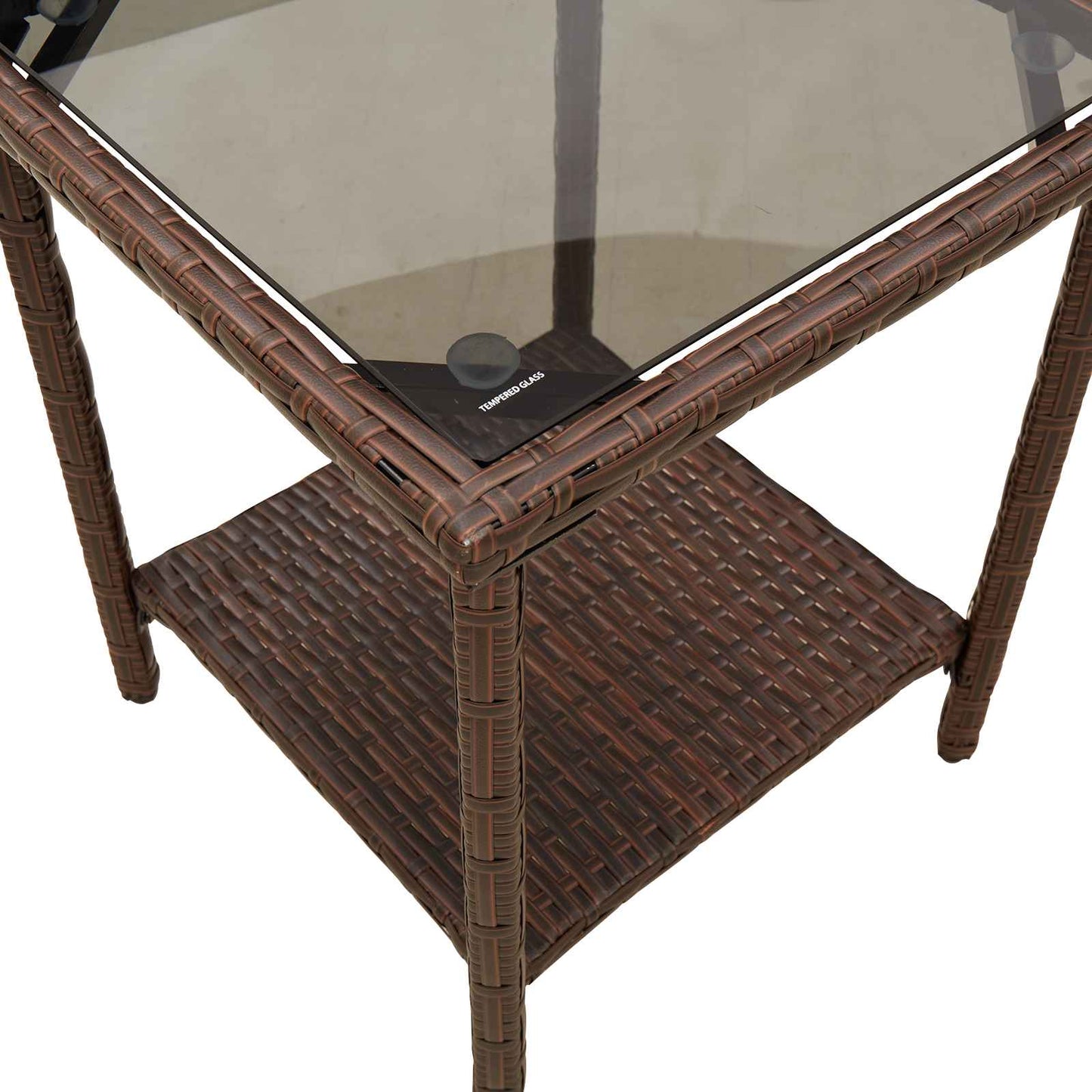 Outdoor-Sofagarnitur 2 stk. 5-Sitzanzahl Braun und Rot