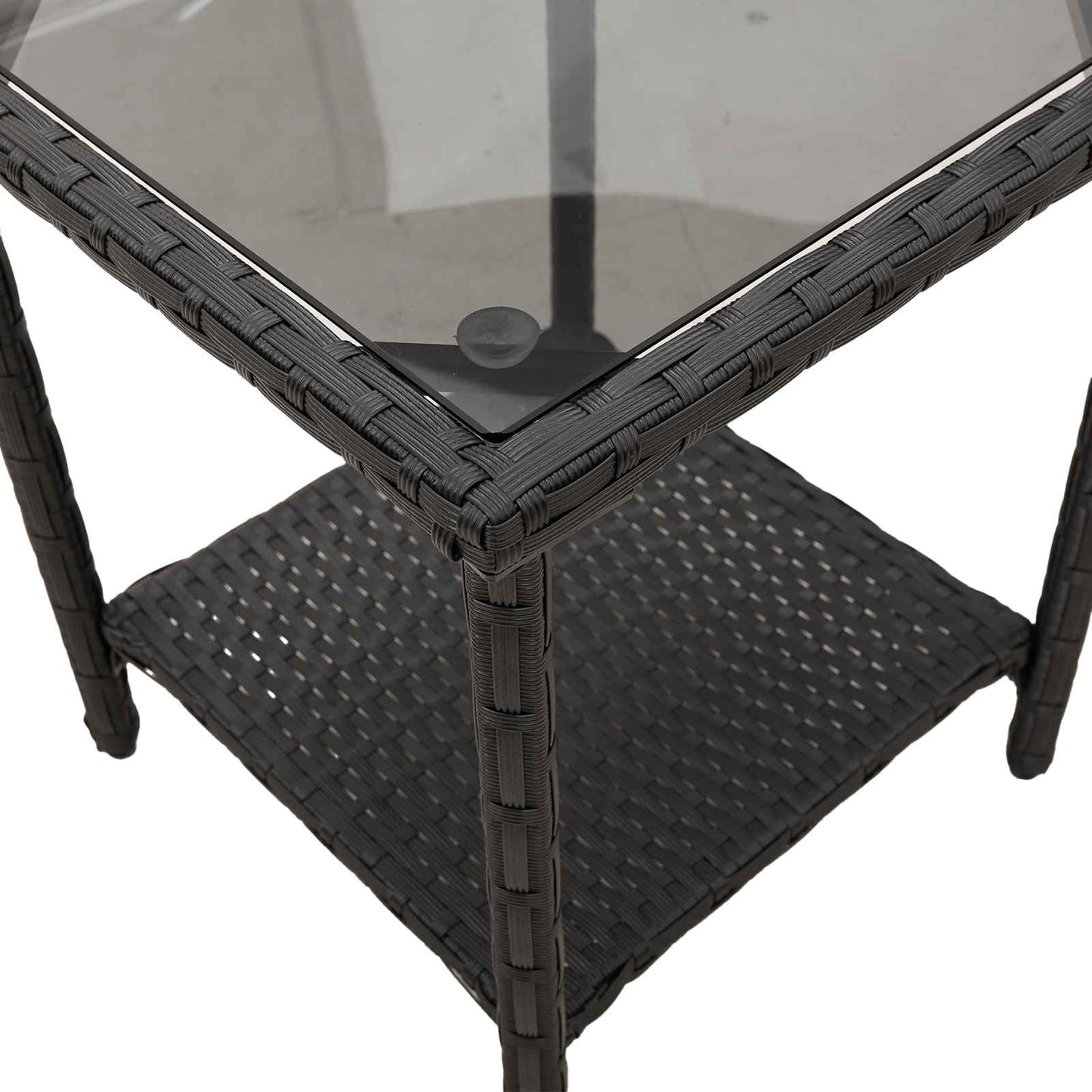 Garten-Sofa 2 stk. 5-Sitzanzahl Schwarz und Türkis Poly Rattan