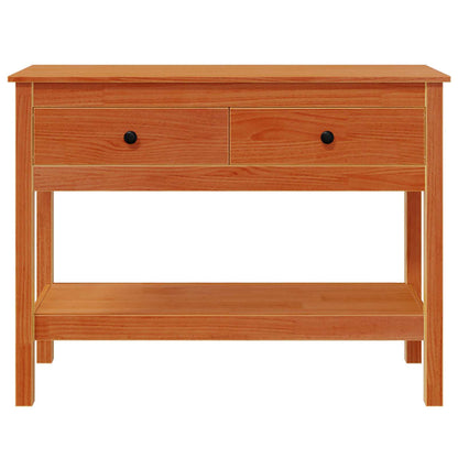 Konsolentisch Wachsbraun 100 x 35 x 75 cm Massives Kiefernholz