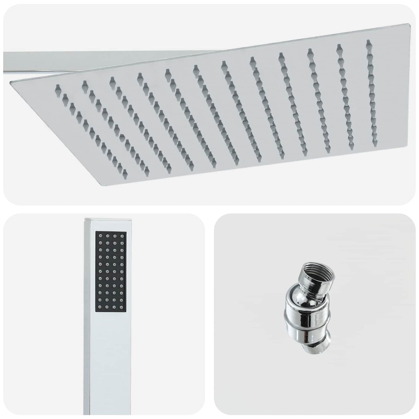 Verborgenes Duschsystem (Quadrat) Silber Edelstahl 201