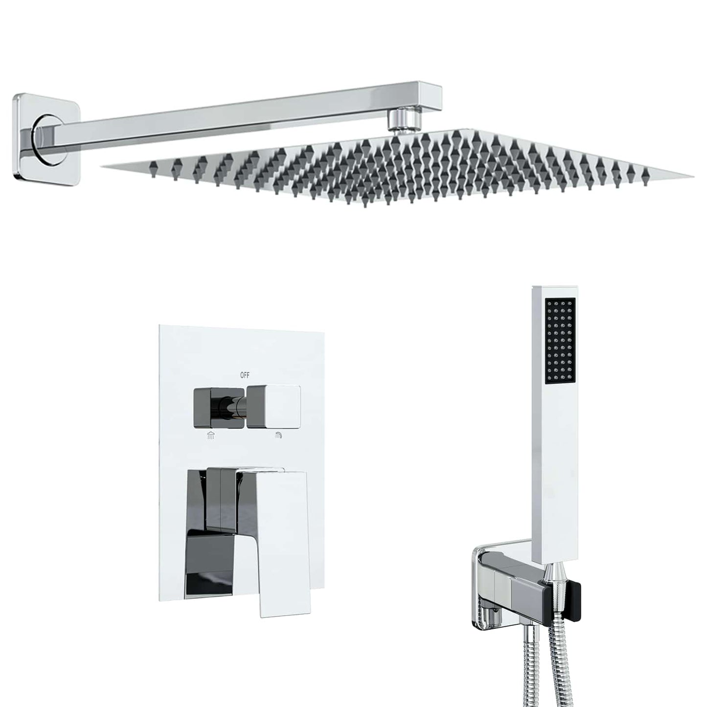 Verborgenes Duschsystem (Quadrat) Silber Edelstahl 201
