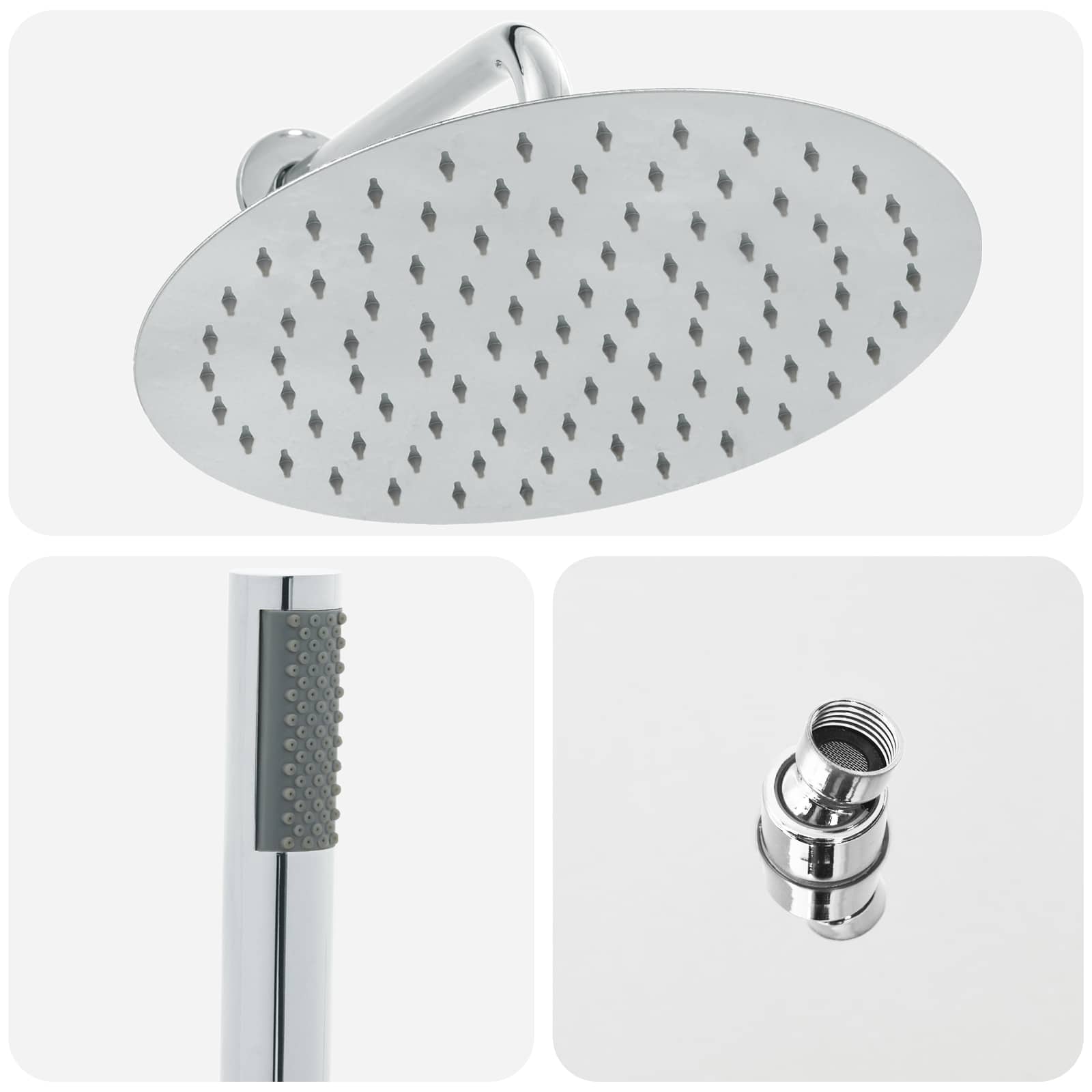 Verdecktes Duschsystem (Rund) Silber Edelstahl 201