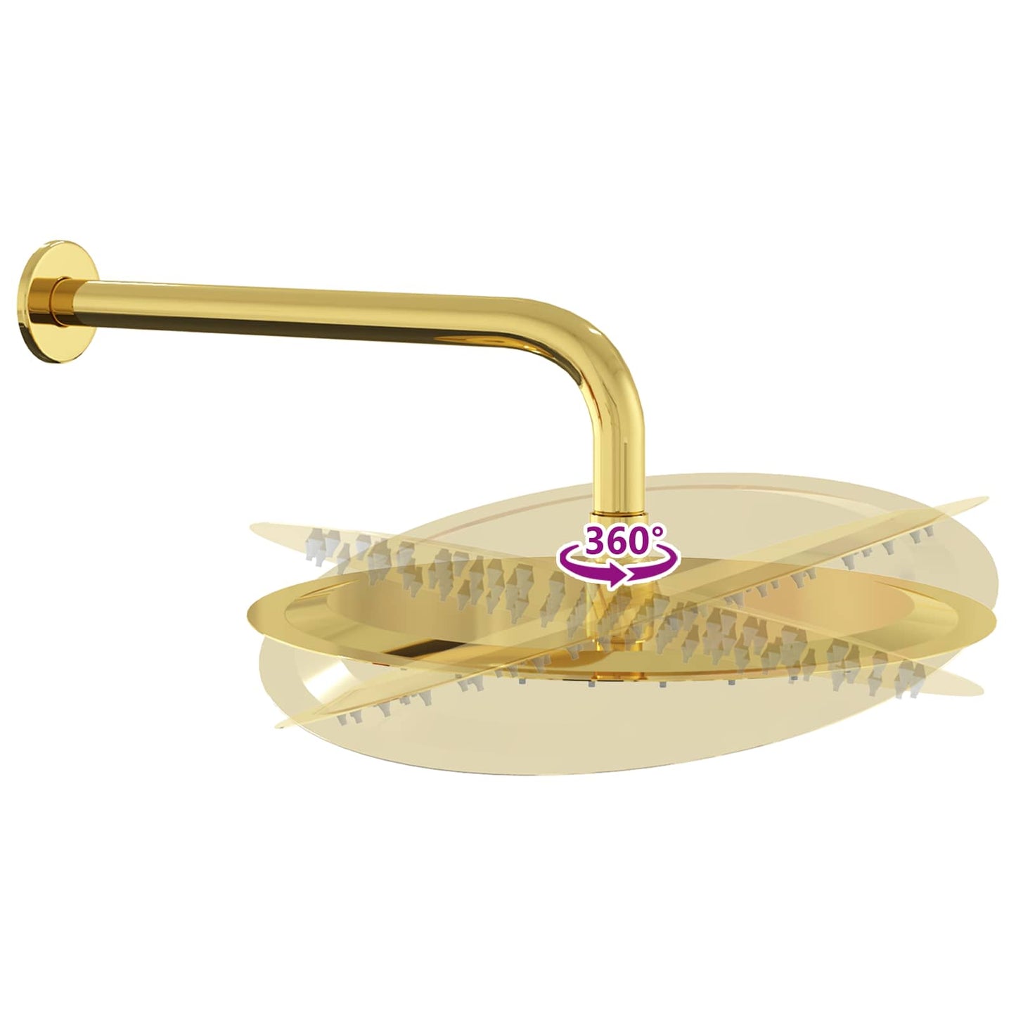 Verdecktes Duschsystem (Rund) Gold Edelstahl 201