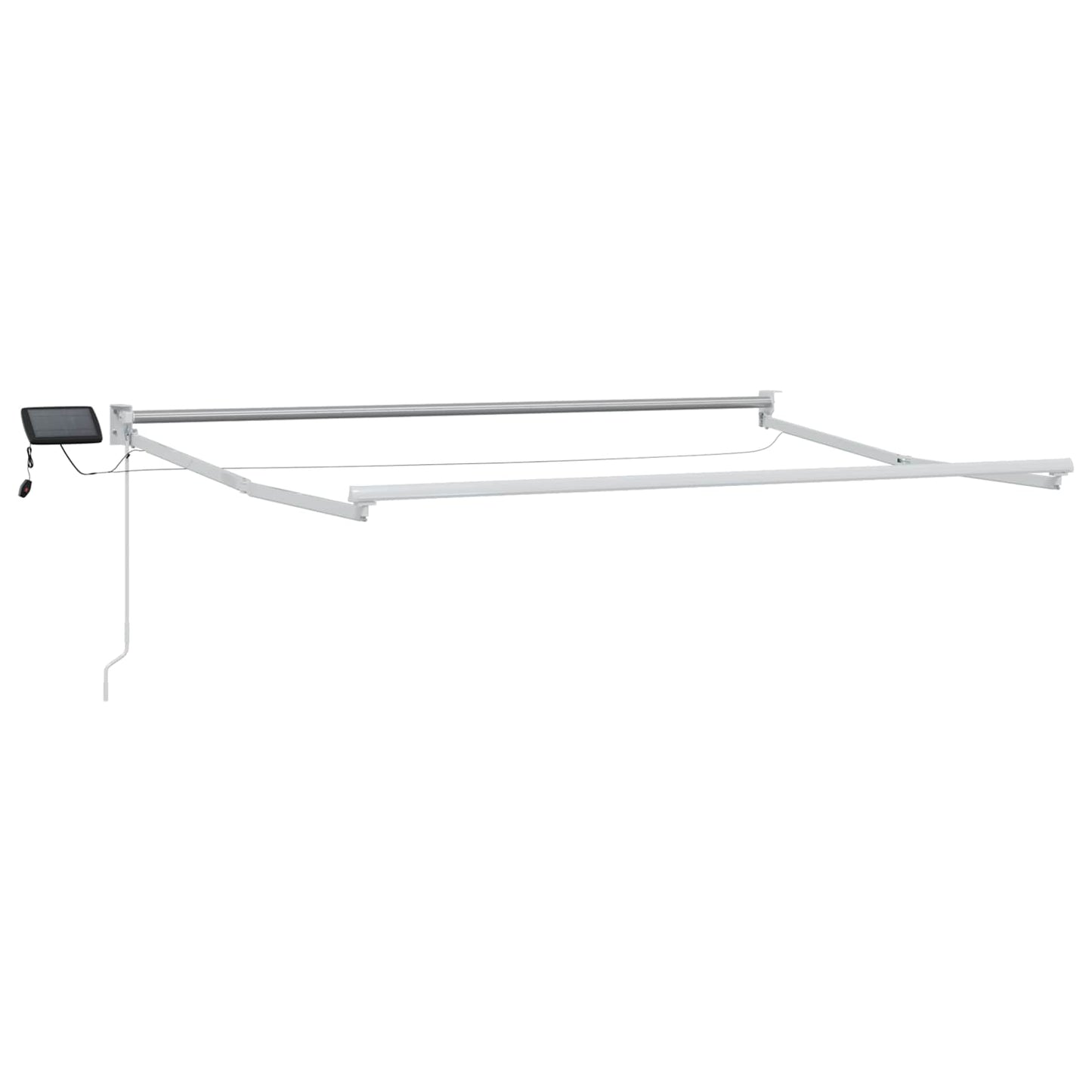 Electric Retractable Awning Frame Weiß 3 x 2,5 m Aluminium