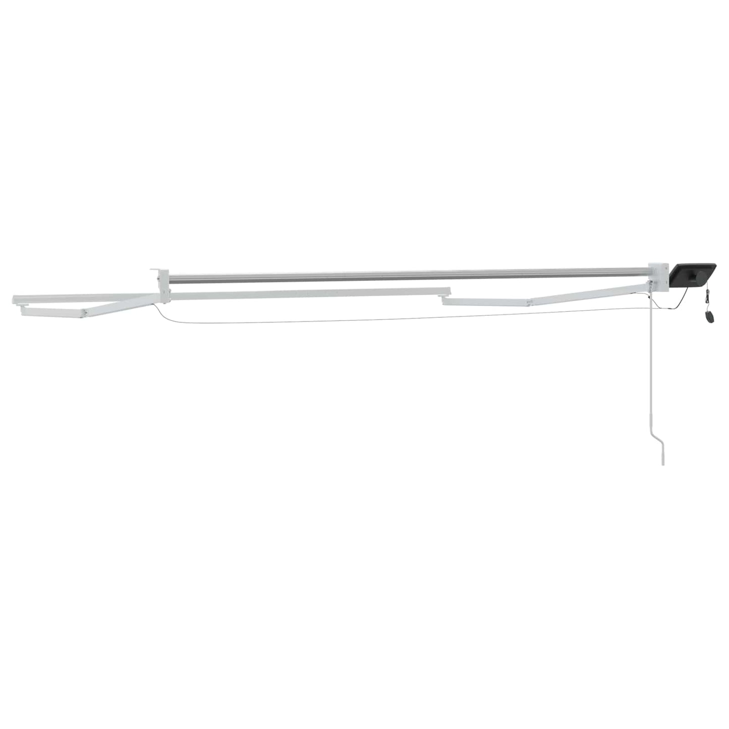 Electric Retractable Awning Frame Weiß 3 x 2,5 m Aluminium
