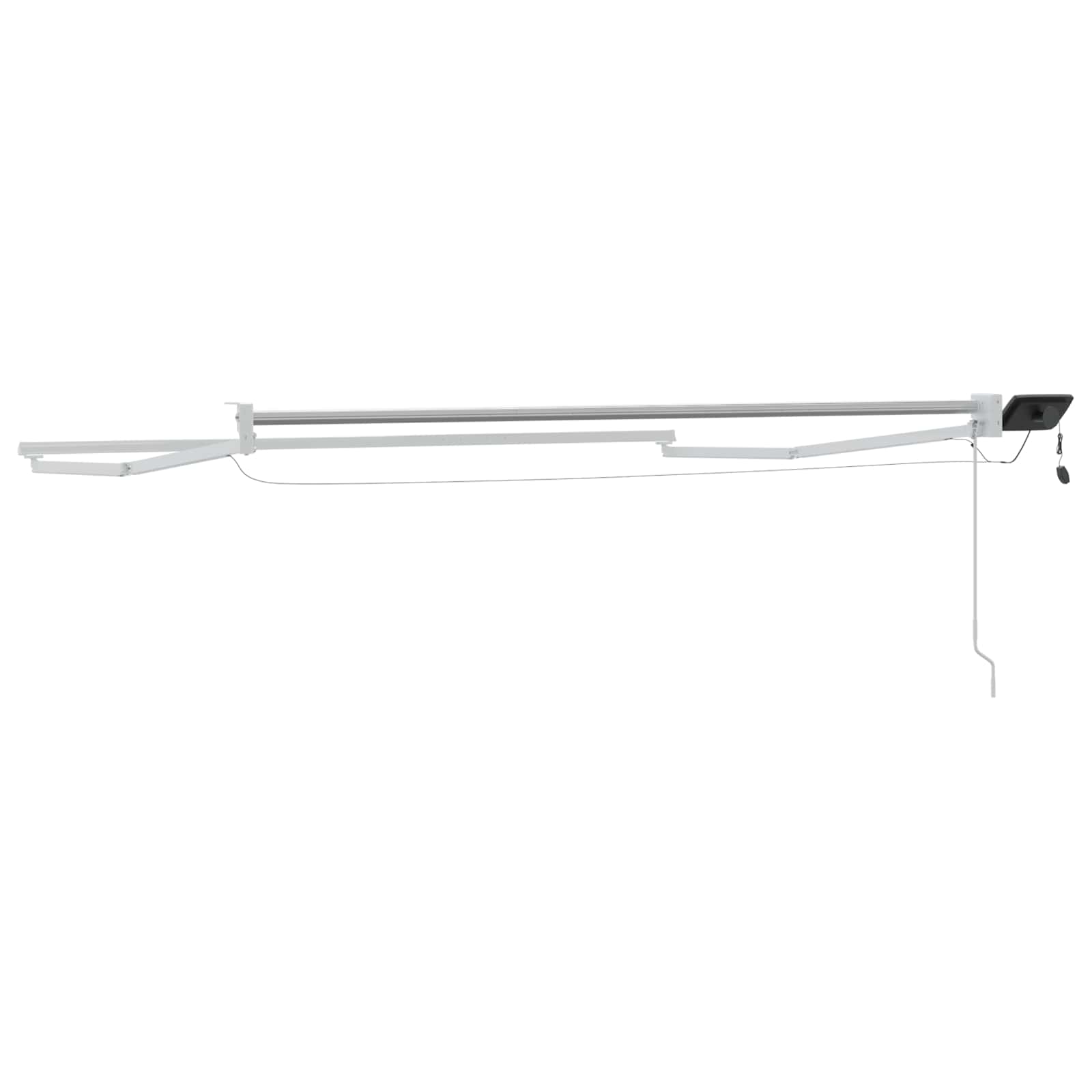 Electric Retractable Awning Frame Weiß 3 x 2,5 m Aluminium
