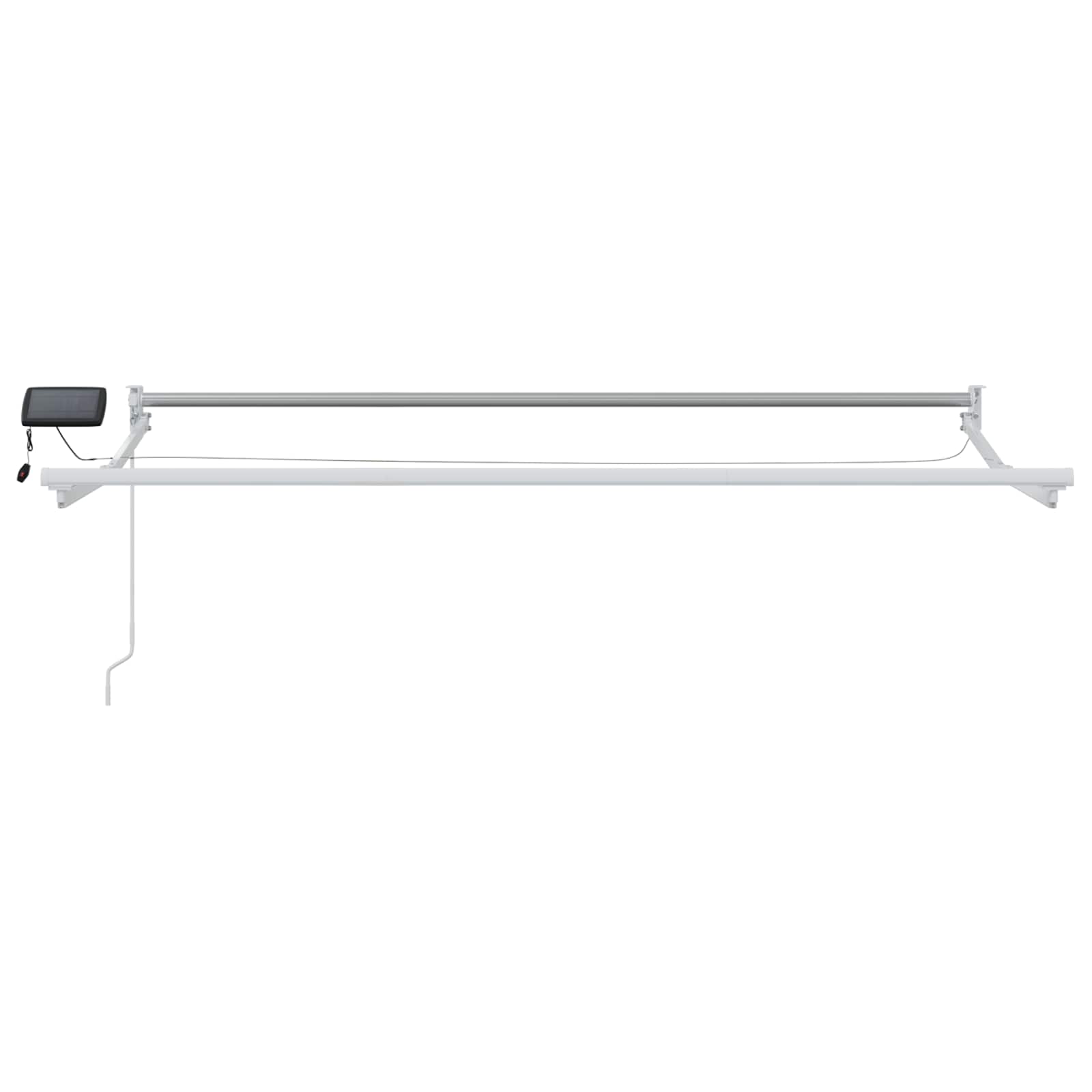 Electric Retractable Awning Frame Weiß 3 x 2,5 m Aluminium