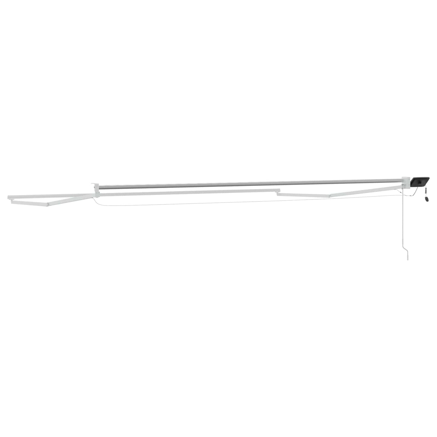Electric Retractable Awning Frame Weiß 4 x 3 m Aluminium
