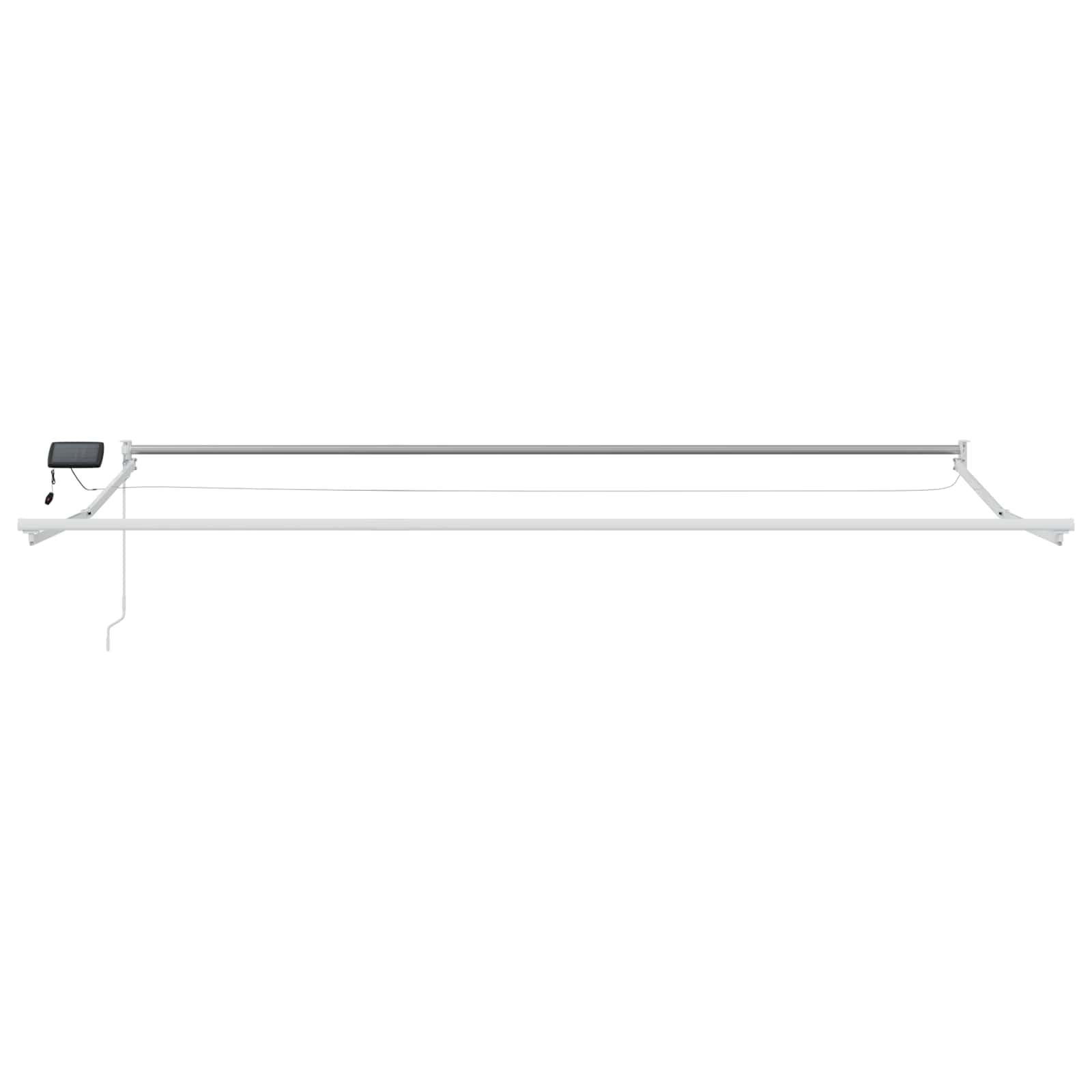 Electric Retractable Awning Frame Weiß 4 x 3 m Aluminium
