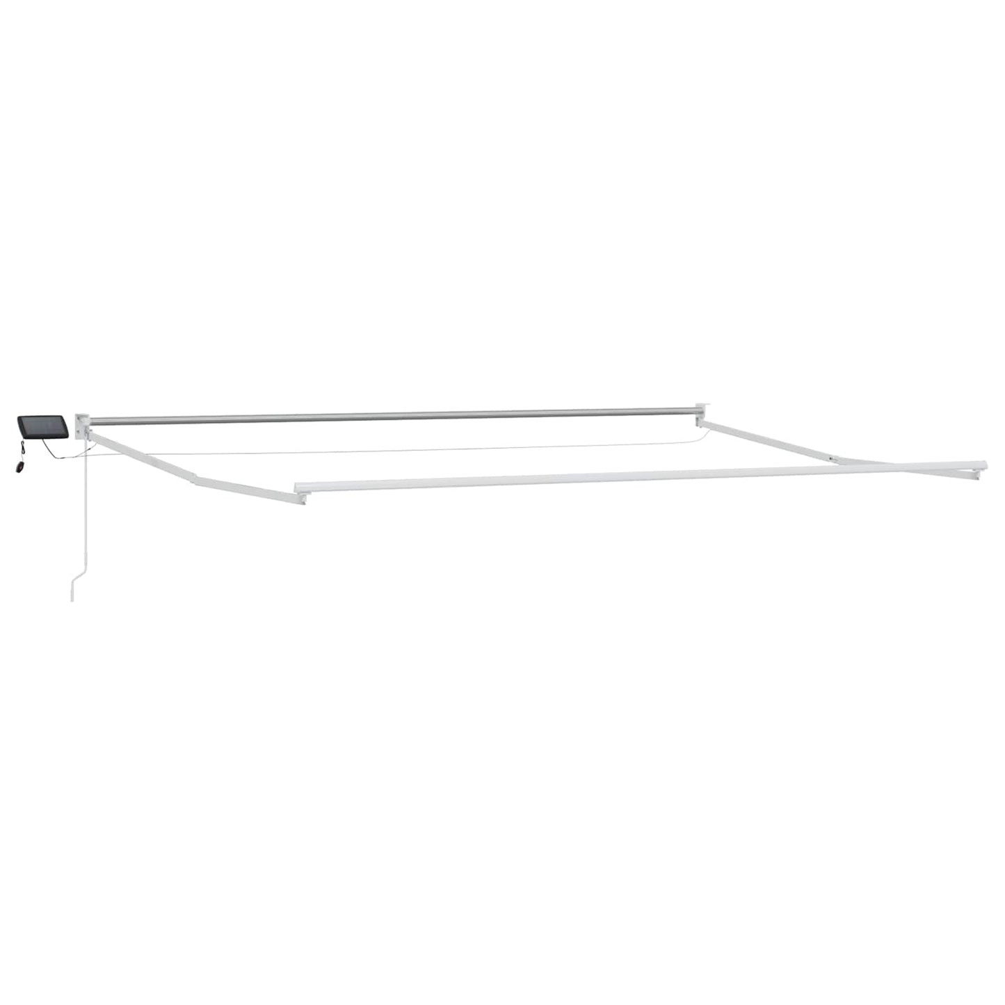 Electric Retractable Awning Frame Weiß 4,5 × 3 m Aluminium