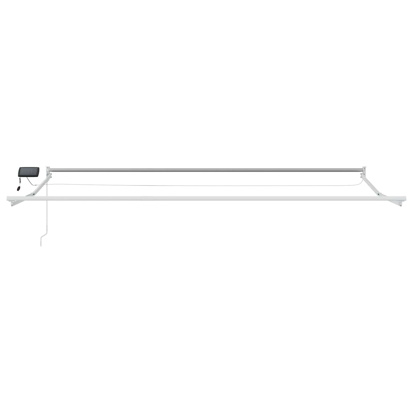 Electric Retractable Awning Frame Weiß 4,5 × 3 m Aluminium