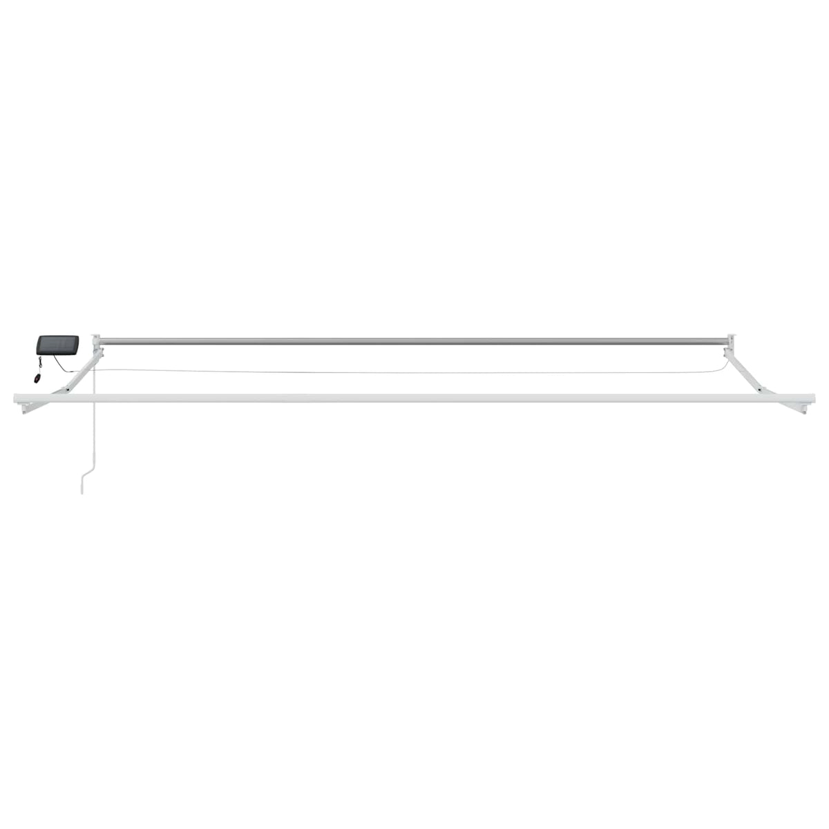 Manual Awning Frame with Solar LED 4,5 x 3 m Weiß