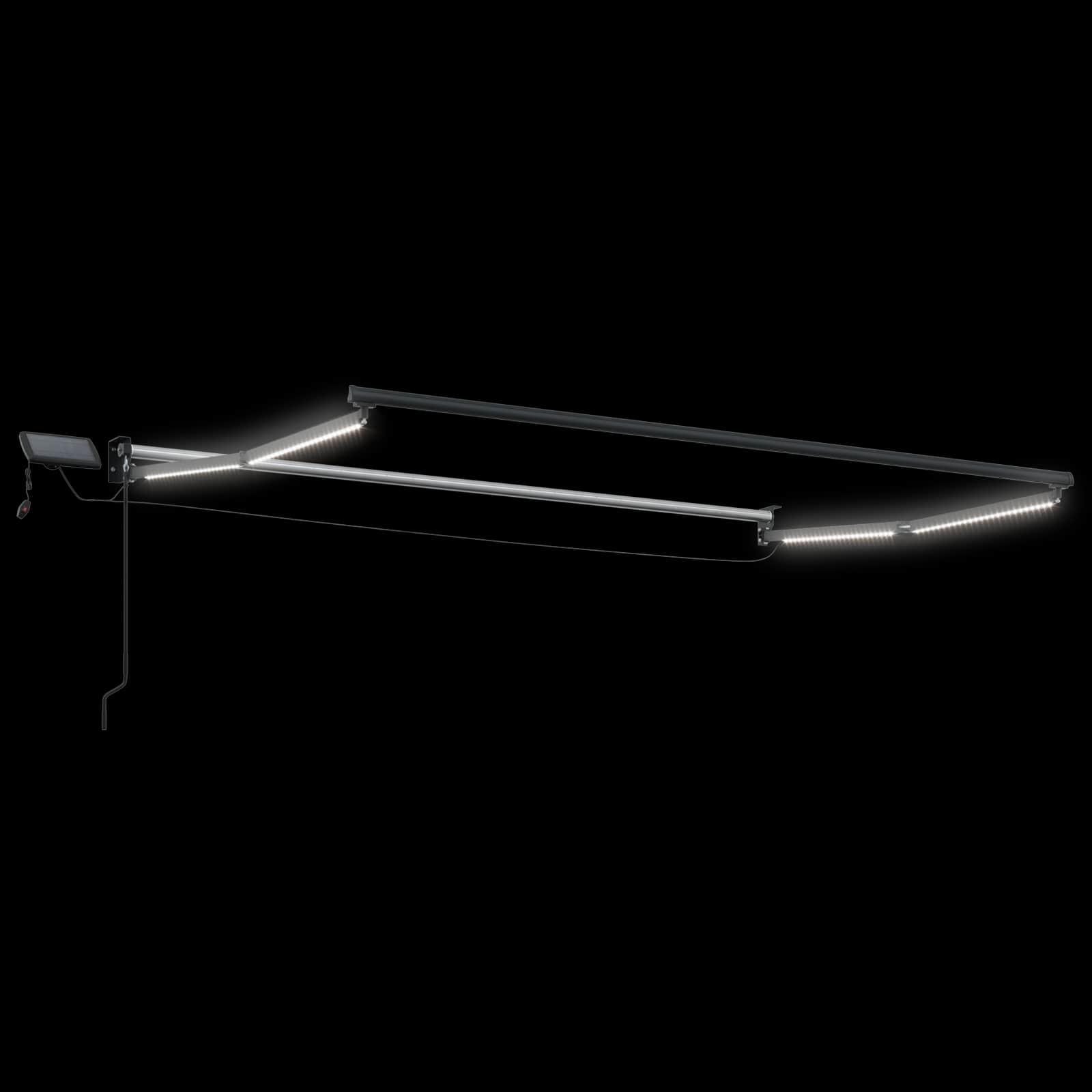 Electric Retractable Awning Frame Anthrazit 3 x 2 m Aluminium