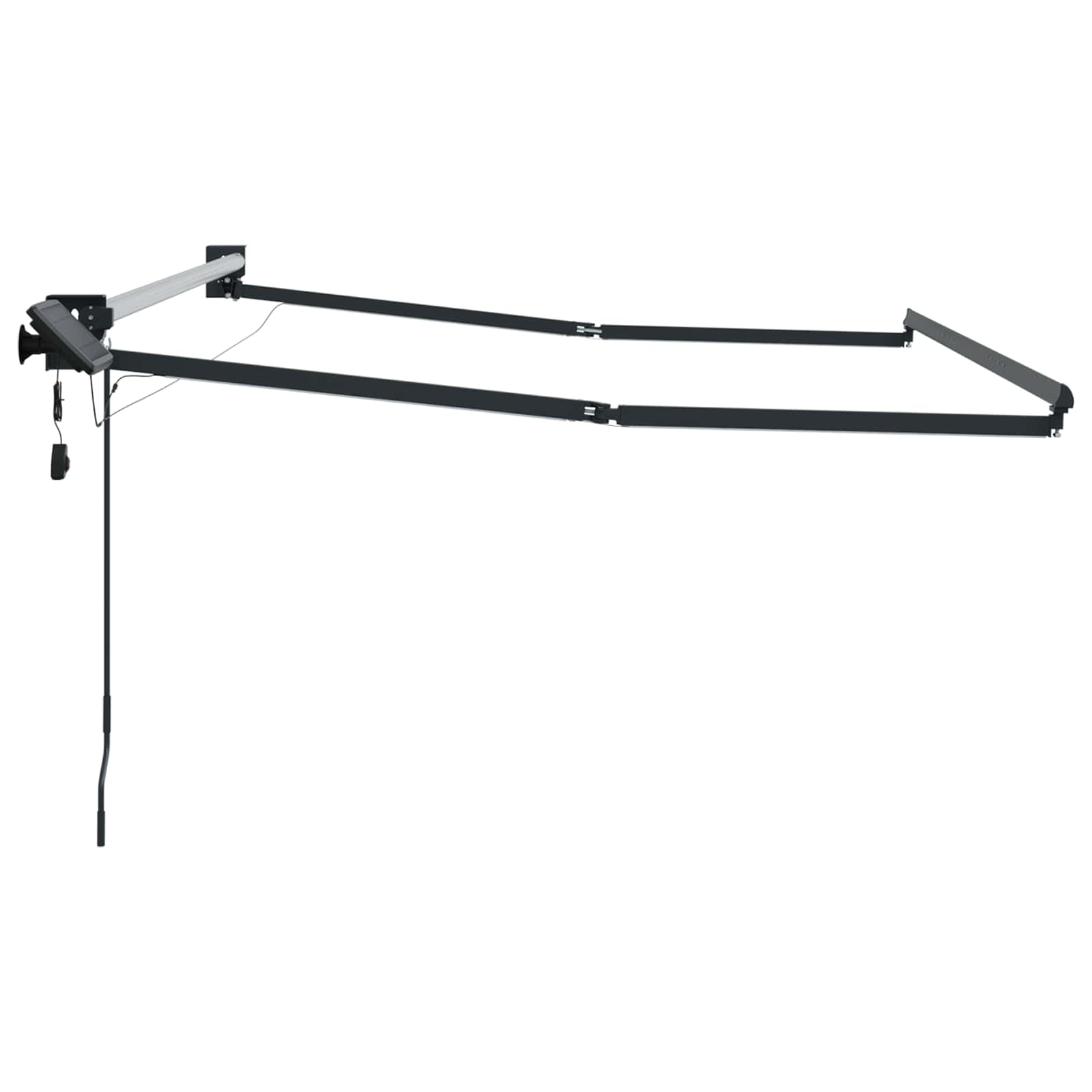 Electric Retractable Awning Frame Anthrazit 3 x 2,5 m Aluminium