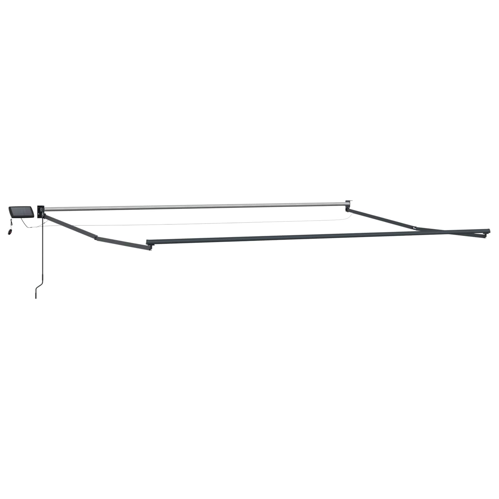 Electric Retractable Awning Frame Anthrazit 4 x 3 m Aluminium