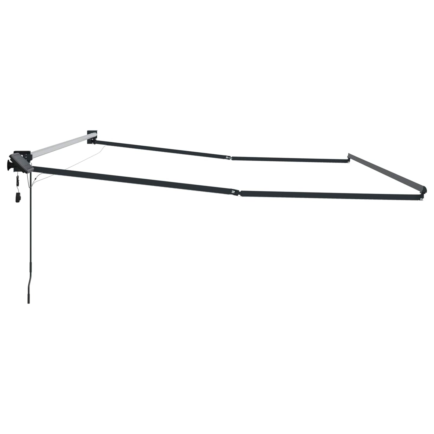 Electric Retractable Awning Frame Anthrazit 4 x 3 m Aluminium