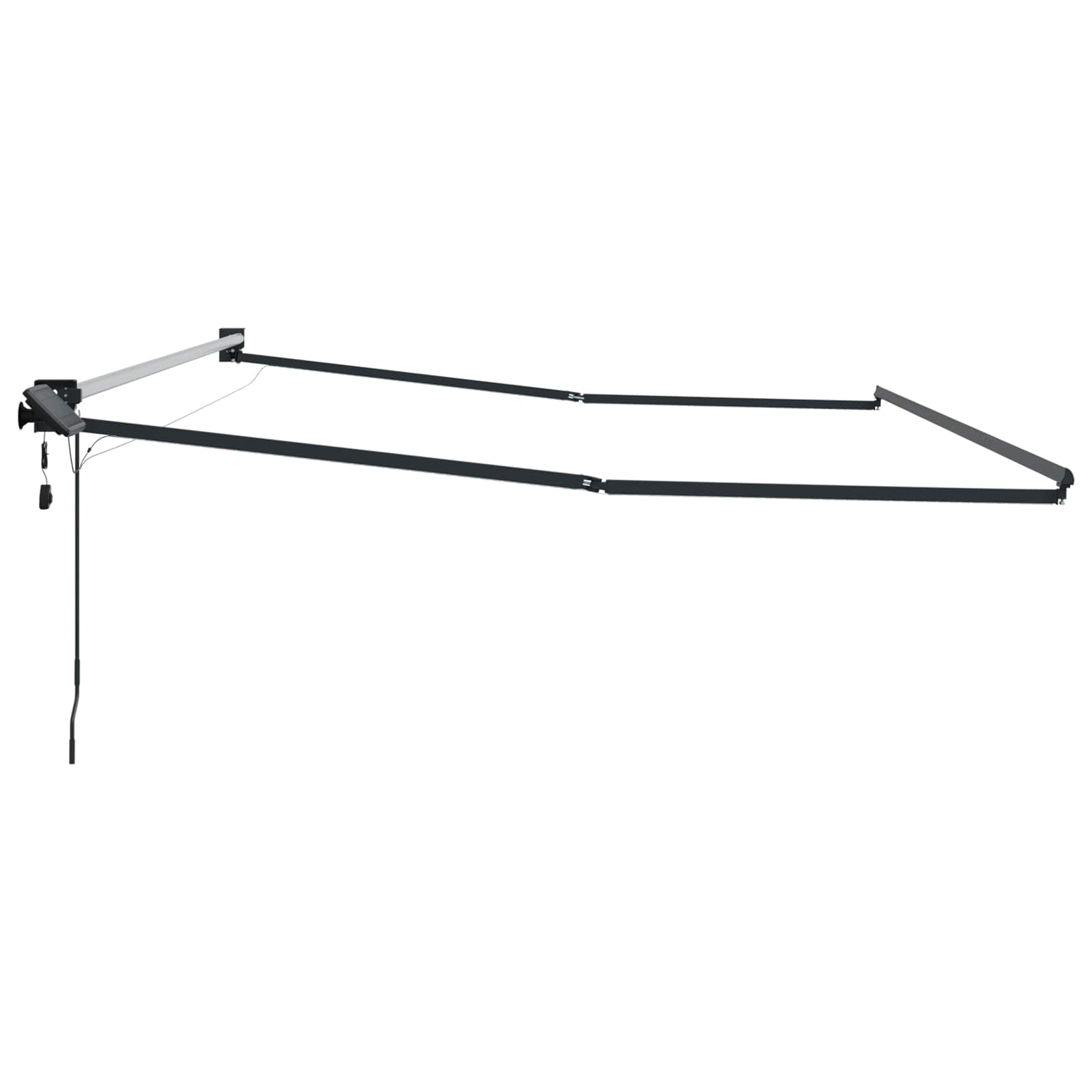 Electric Retractable Awning Frame Anthrazit 4,5 × 3 m Aluminium