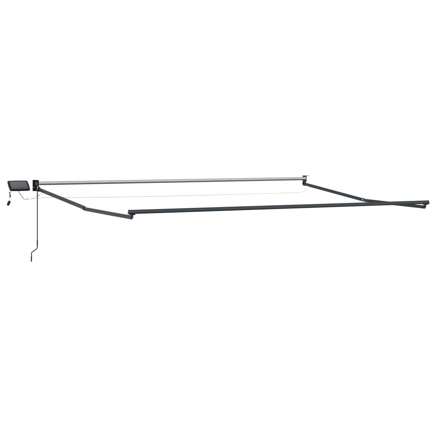 Electric Retractable Awning Frame Anthrazit 5 x 3 m Aluminium