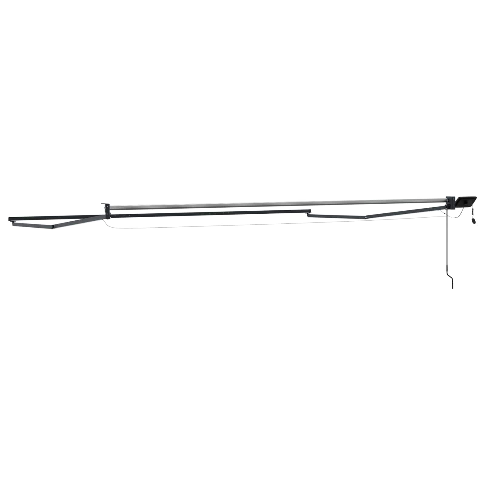 Electric Retractable Awning Frame Anthrazit 5 x 3 m Aluminium