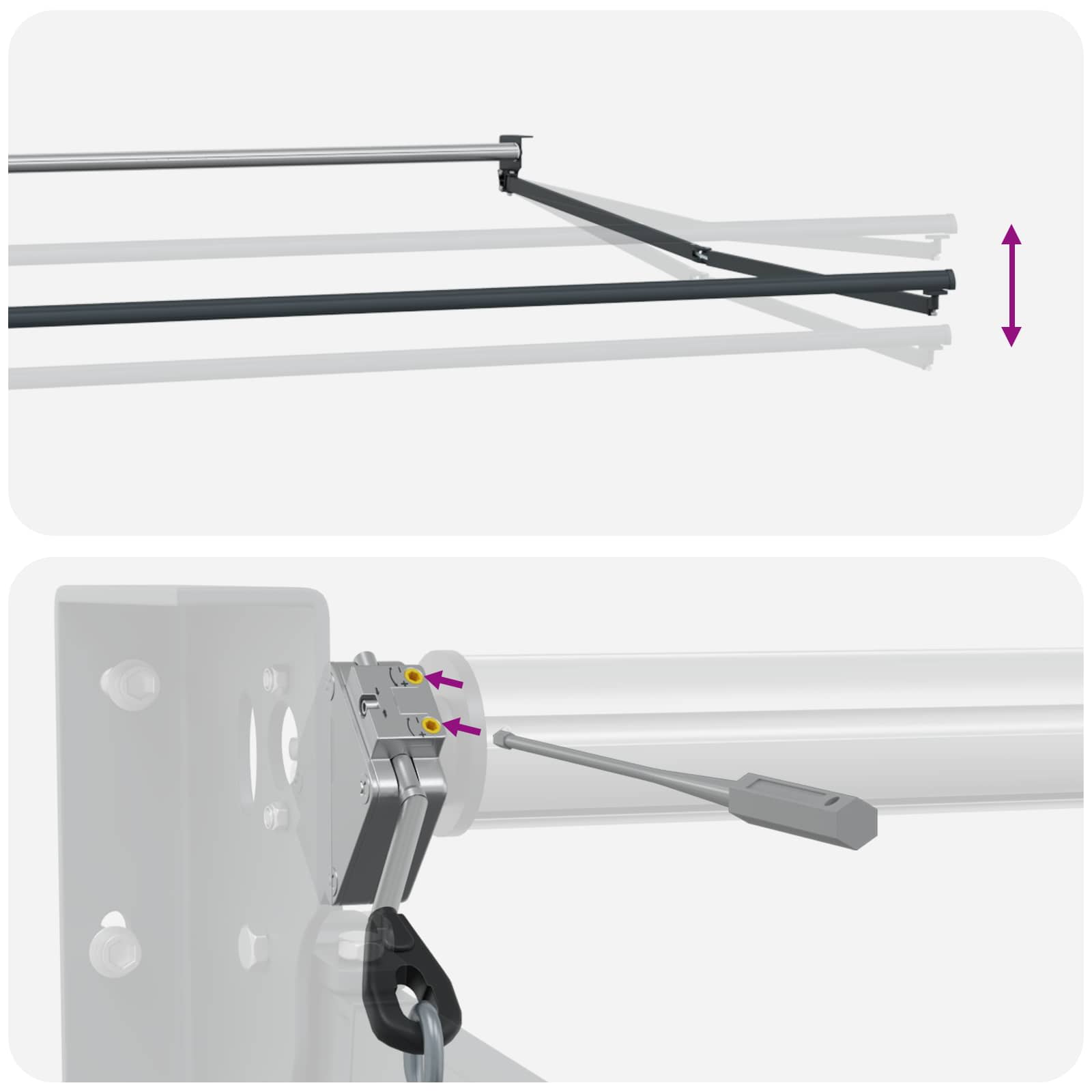Elektrisches Markisenrahmen Anthrazit 4 x 3 m Aluminium