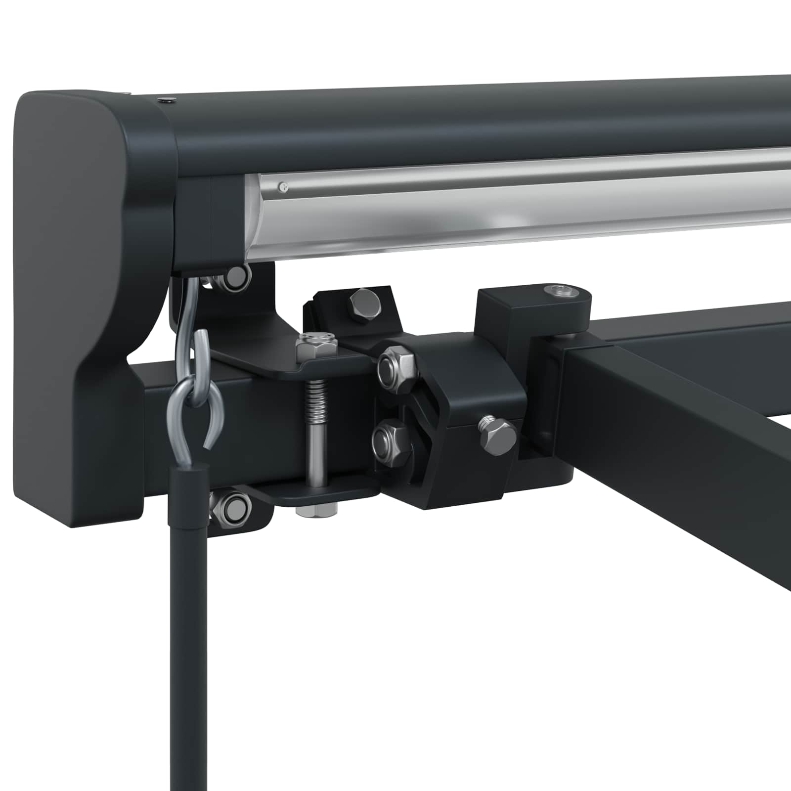 Manueller Markisenrahmen Verstellbar Anthrazit 3,5 x 2 m Stahl