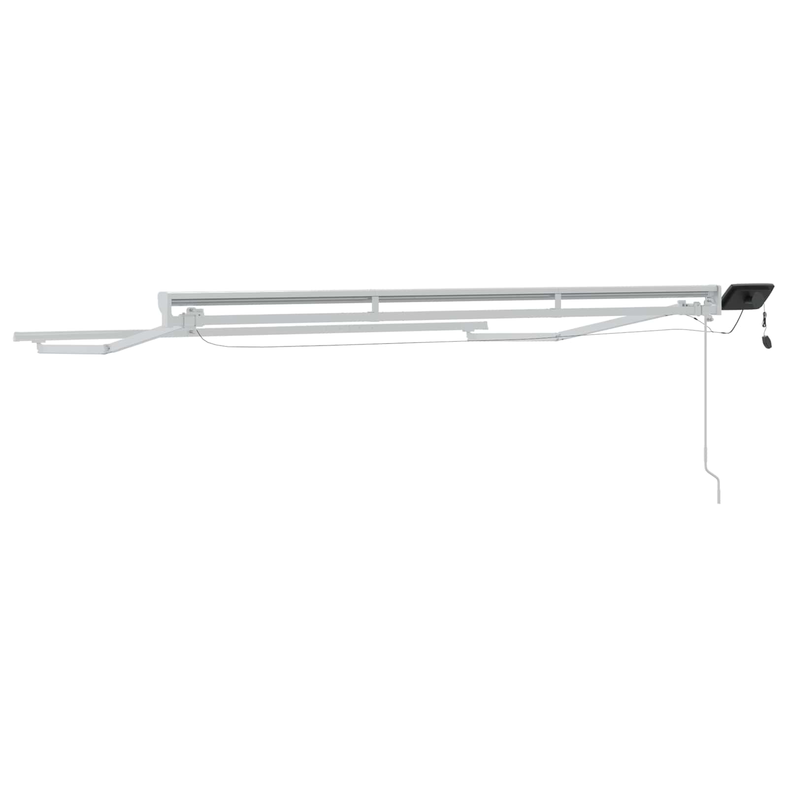 Manueller Markisenrahmen mit LEDs Weiß 2,5 x 2 m Aluminium