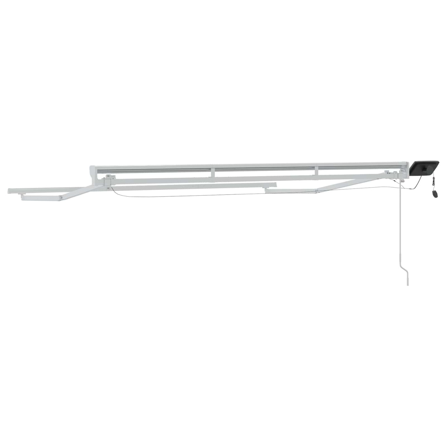 Manueller Markisenrahmen mit LEDs Weiß 3 x 2 m Aluminium