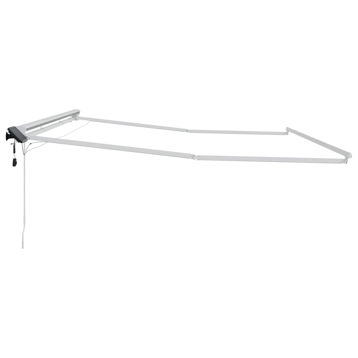 Manual Awning Frame with Solar LED 4,5 x 3 m Weiß