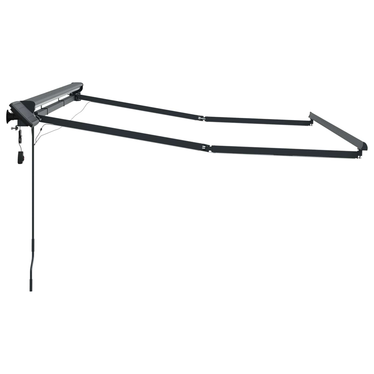 Manual Awning Frame with Solar LED 3 x 2 m Anthrazit