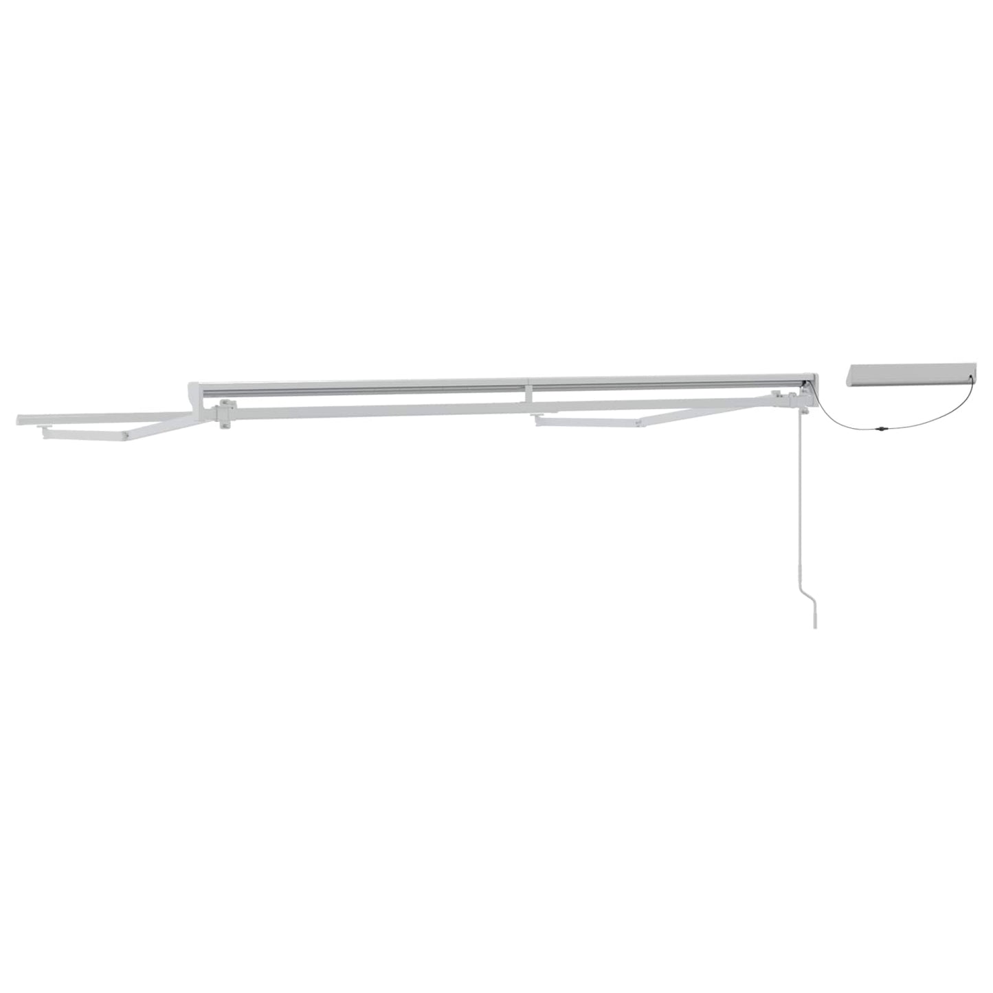 Electric Retractable Awning Frame Weiß 2,5 x 2 m Stahl