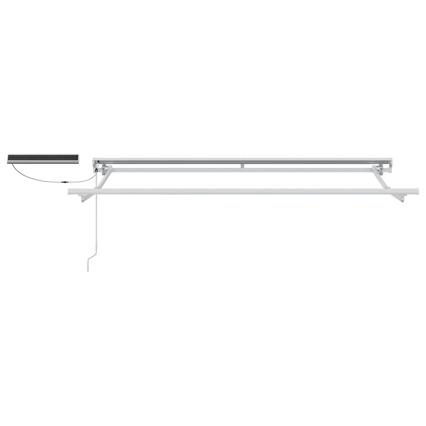 Electric Retractable Awning Frame Weiß 2,5 x 2 m Stahl