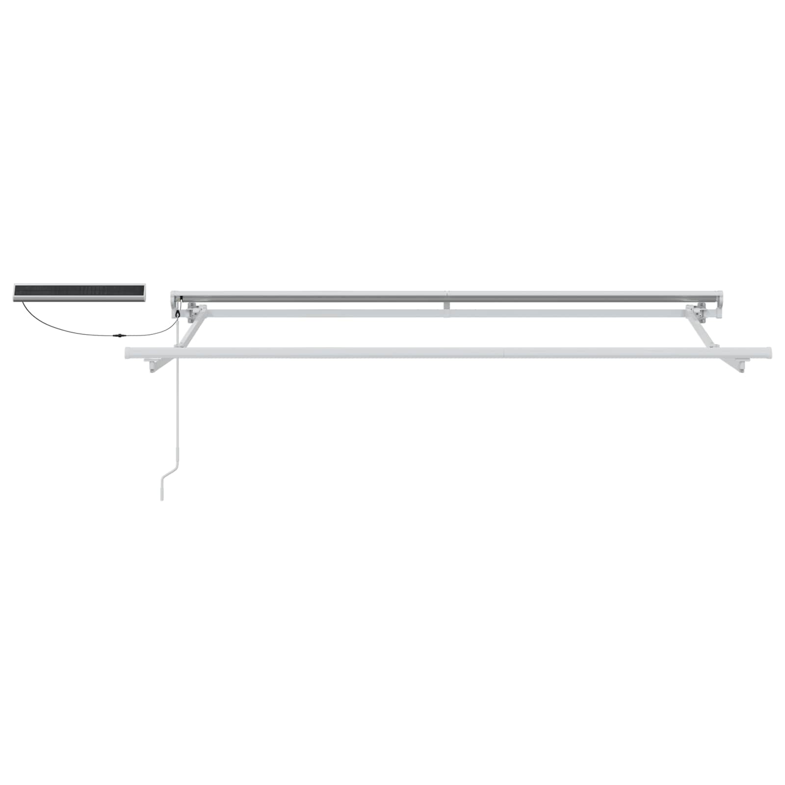 Electric Retractable Awning Frame Weiß 2,5 x 2 m Stahl