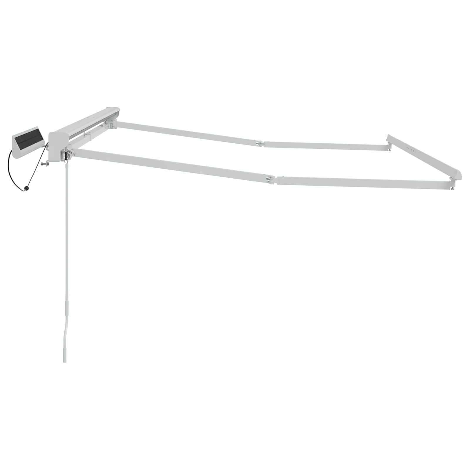 Electric Retractable Awning Frame Weiß 2,5 x 2 m Stahl
