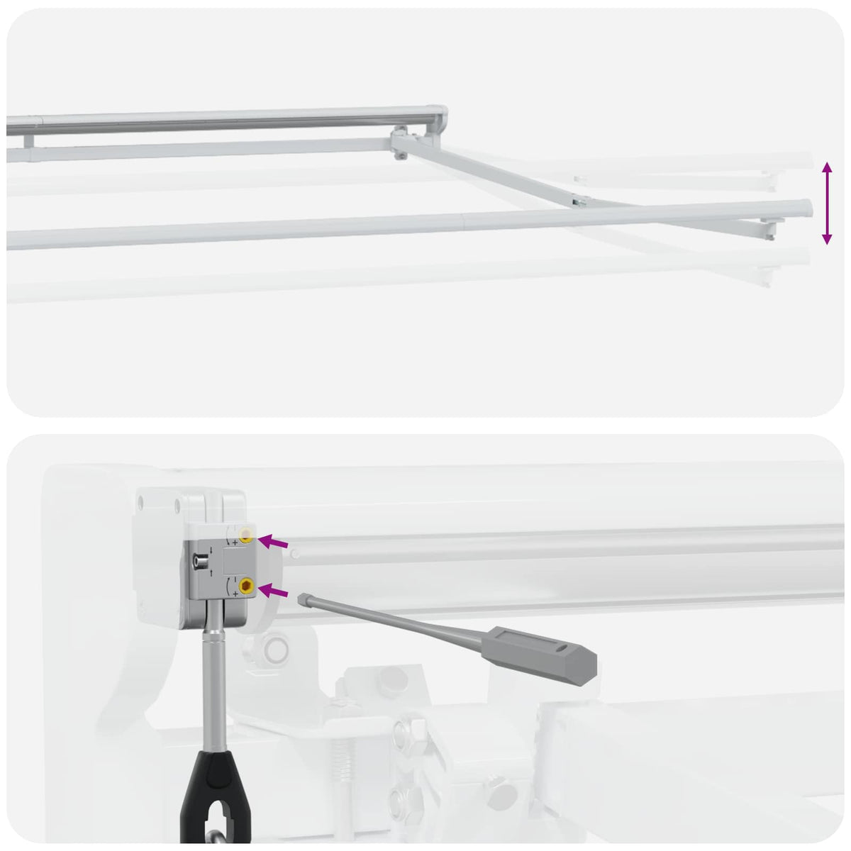 Solar Electric Awning Frame 3 x 2 m Weiß
