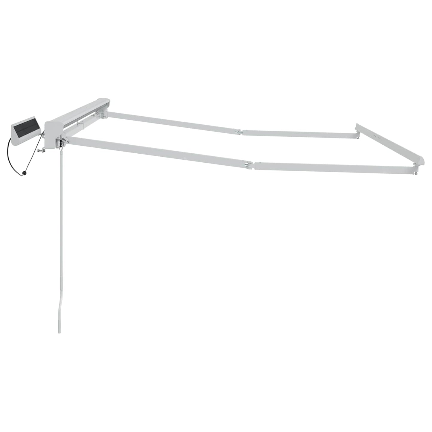 Electric Retractable Awning Frame Weiß 3,5 x 2 m Stahl
