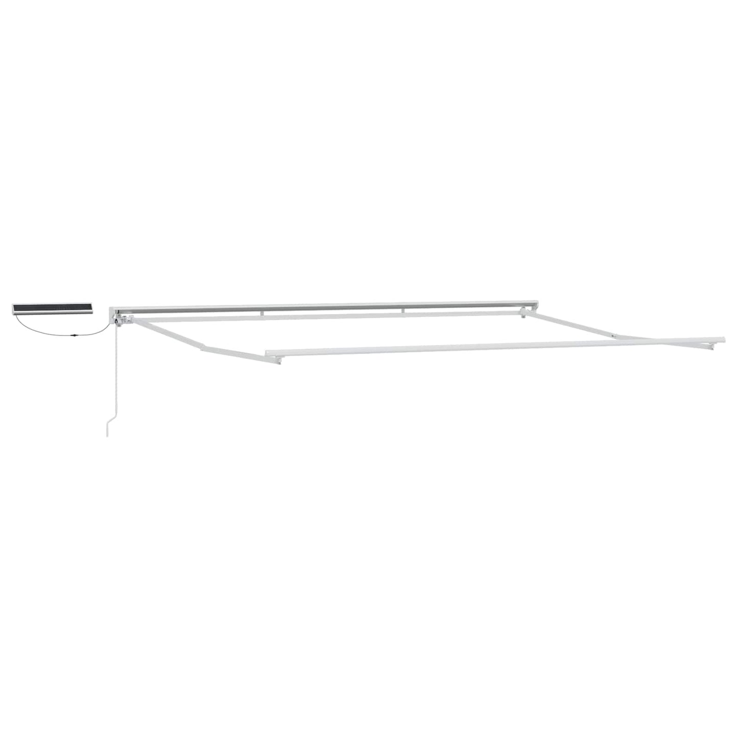 Electric Retractable Awning Frame Weiß 4 x 2 m Stahl