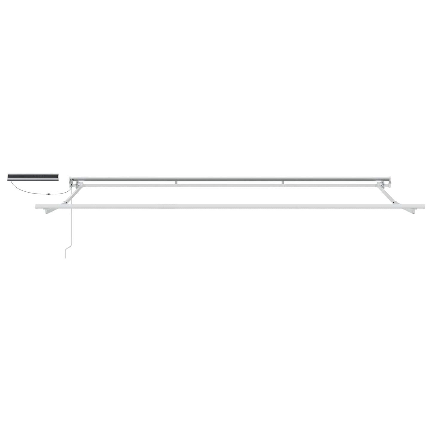 Electric Retractable Awning Frame Weiß 4 x 2 m Stahl