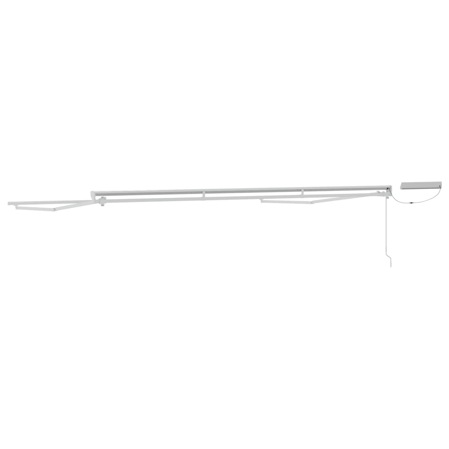 Electric Retractable Awning Frame Weiß 5 x 3 m Stahl