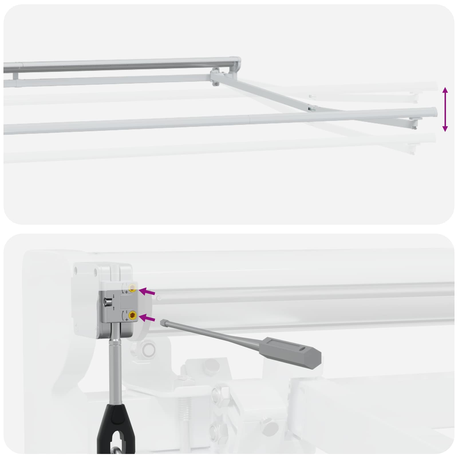 Electric Retractable Awning Frame Weiß 5 x 3 m Stahl