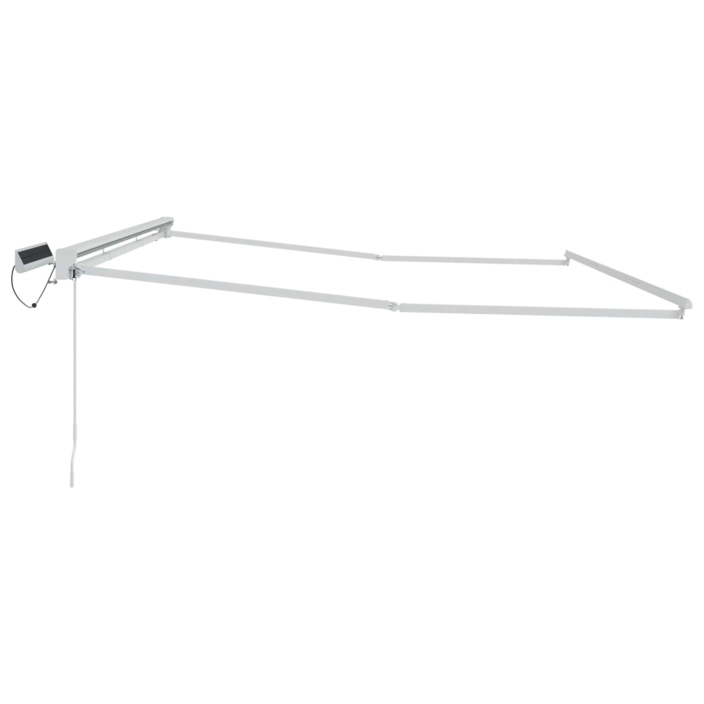 Electric Retractable Awning Frame Weiß 5 x 3 m Stahl