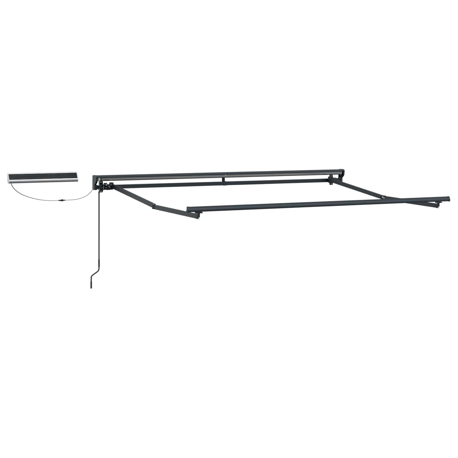 Electric Retractable Awning Frame Anthrazit 2,5 x 2 m Stahl